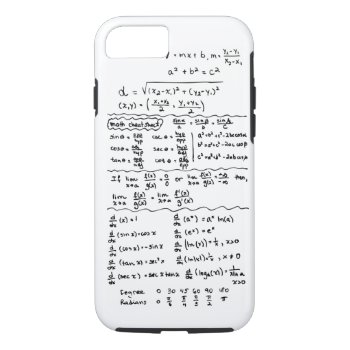 Math Equations Cheat Sheet Iphone 7 Case by RossiCards at Zazzle