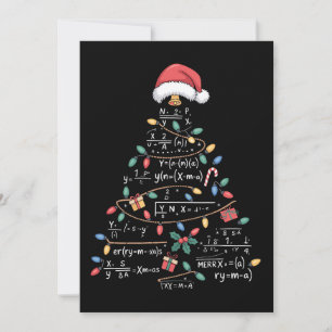 Math Equations Christmas Tree Xmas Holiday Teacher Card