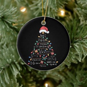 Math Equations Christmas Tree Xmas Holiday Teacher Ceramic Ornament