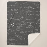 Math Equations Formulas Algebra Nerd Sherpa Blanket<br><div class="desc">Cute sherpa blanket simulating a blackboard with a pattern of mathematic formulas and equations. Great gift for math teachers and geeks. Illustrated by Patricia Alvarez.</div>