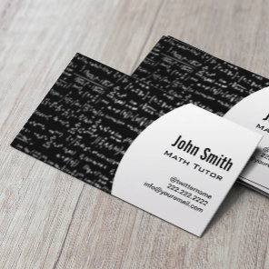 Math Equations Math Tutor Business Card