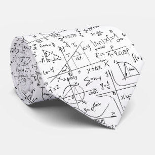 Math Equations Seamless Pattern Neck Tie