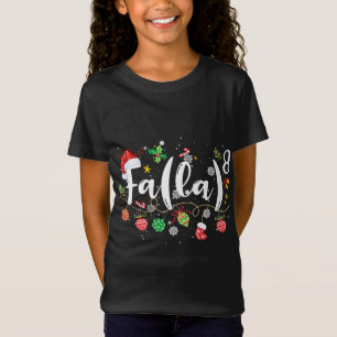 Math Fa La 8 Santa Christmas Pajamas Teacher Stude T-Shirt