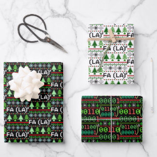 Math Fa La - Christmas Carol Ugly Sweater Style Wrapping Paper Sheets
