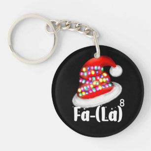 Math Fa-La, Funny Xmas Hat for Math Lovers Keychain