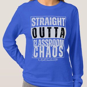 Math Favorite Teacher Birthday Sayings Blue T-Shirt
