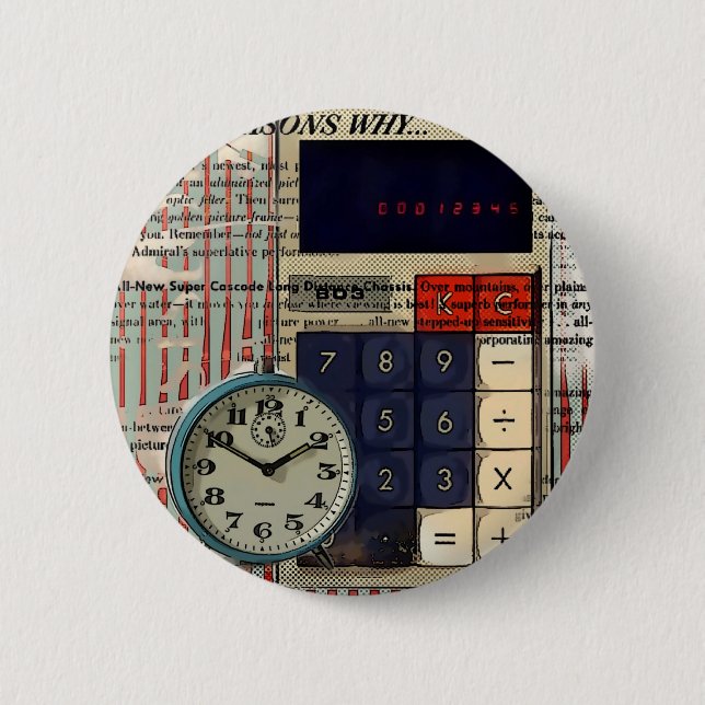Math financial advisor accountant calculator button (Front)