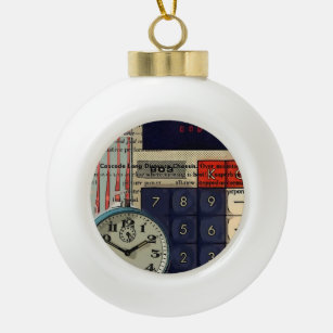 Math Financial Advisor accountant calculator Ceramic Ball Christmas Ornament