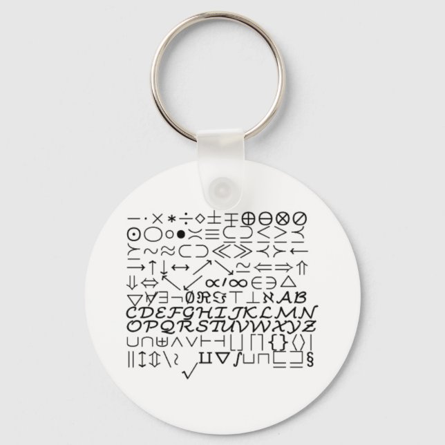 Math Font Keychain (Front)