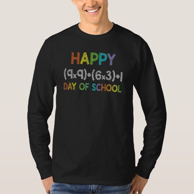 Math Formula 100 Days Of School 100th Day  Cute 1 T-Shirt (Front)