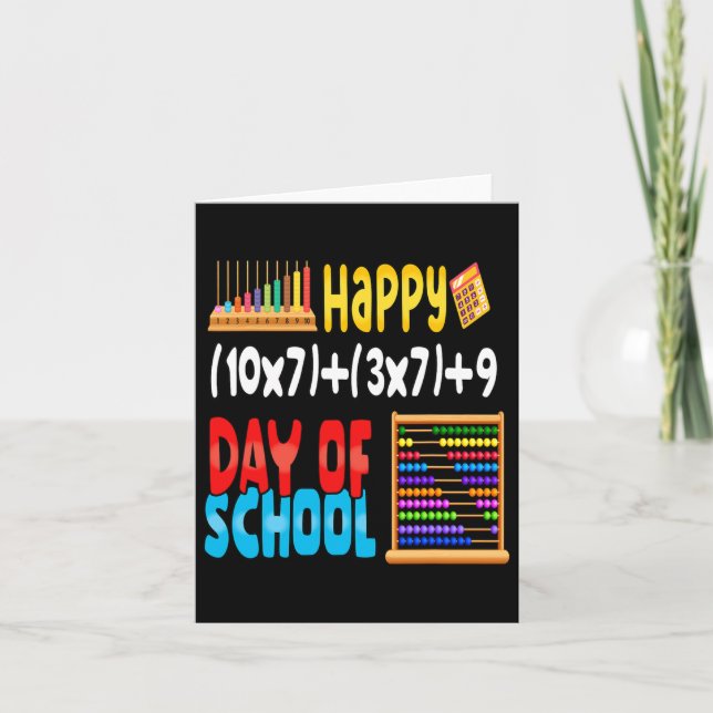 Math Formula 100 Days Of School For Teacher Studen Card (Front)