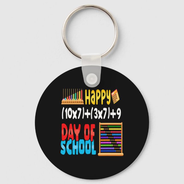 Math Formula 100 Days Of School For Teacher Studen Keychain (Front)