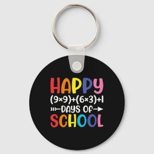 Math Formula 100 Days Of School Fun Math Teacher 1 Keychain