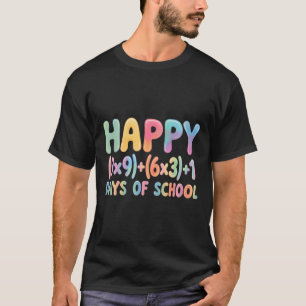 Math Formula 100 Days Of School Funny Equation Tea T-Shirt