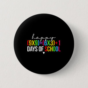 Math Formula 100 Days Of School Funny Math Teacher Button