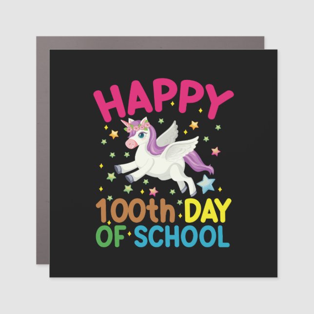 Math Formula 100 Days Of School Funny Math Teacher Car Magnet (Front)