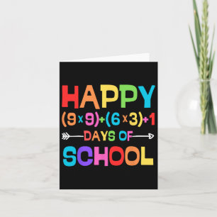 Math Formula 100 Days Of School Funny Math Teacher Card