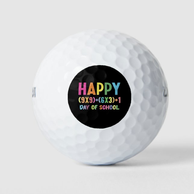 Math Formula 100 Days Of School Funny Math Teacher Golf Balls (Front)