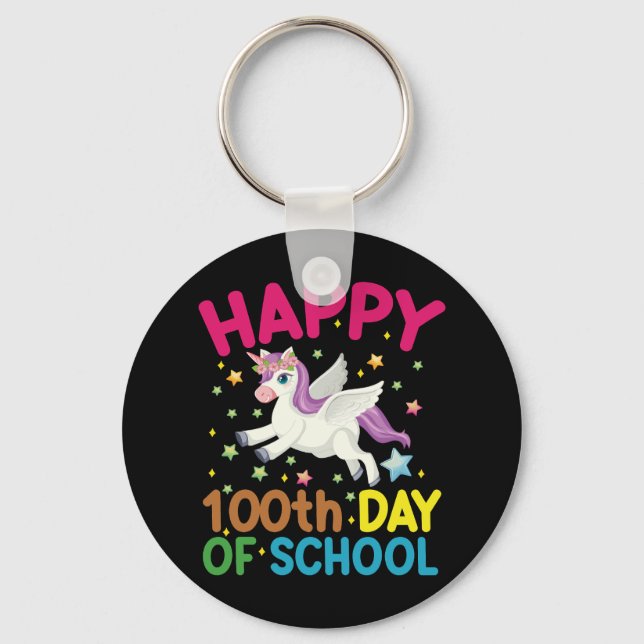 Math Formula 100 Days Of School Funny Math Teacher Keychain (Front)