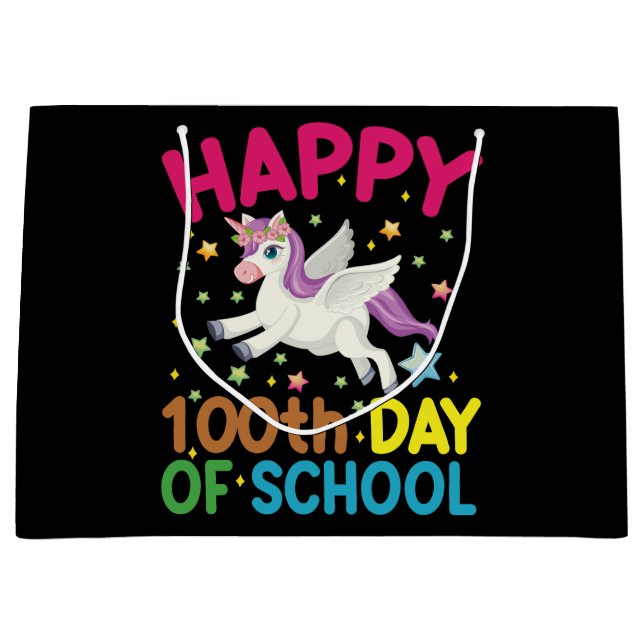 Math Formula 100 Days Of School Funny Math Teacher Large Gift Bag (Front)