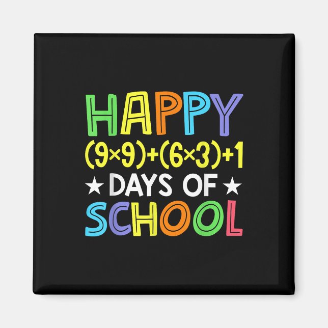 Math Formula 100 Days Of School Funny Math Teacher Magnet (Front)