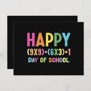 Math Formula 100 Days Of School Funny Math Teacher Postcard