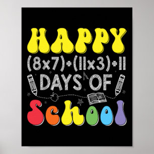 Math Formula 100 Days Of School Funny Math Teacher Poster