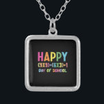 Math Formula 100 Days Of School Funny Math Teacher Silver Plated Necklace<br><div class="desc">Math Formula 100 Days Of School Funny Math Teacher 100th Day T-Shirt
Math Formula 100 Days Of School Funny Math Teacher</div>