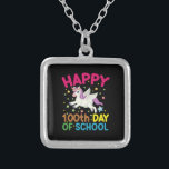 Math Formula 100 Days Of School Funny Math Teacher Silver Plated Necklace<br><div class="desc">Math Formula 100 Days Of School Funny Math Teacher</div>