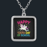 Math Formula 100 Days Of School Funny Math Teacher Silver Plated Necklace<br><div class="desc">Math Formula 100 Days Of School Funny Math Teacher</div>