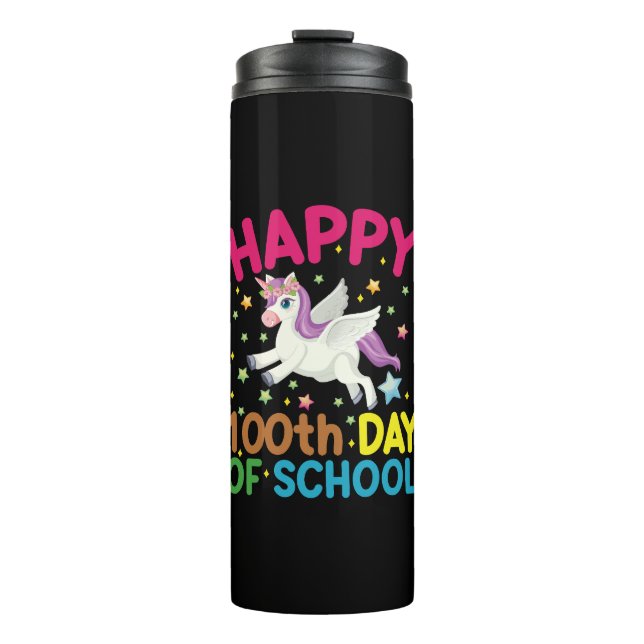 Math Formula 100 Days Of School Funny Math Teacher Thermal Tumbler (Front)