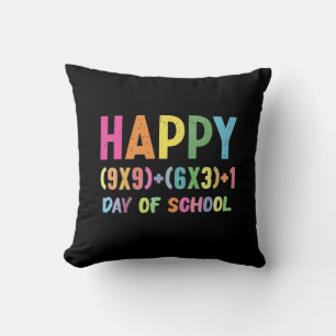 Math Formula 100 Days Of School Funny Math Teacher Throw Pillow