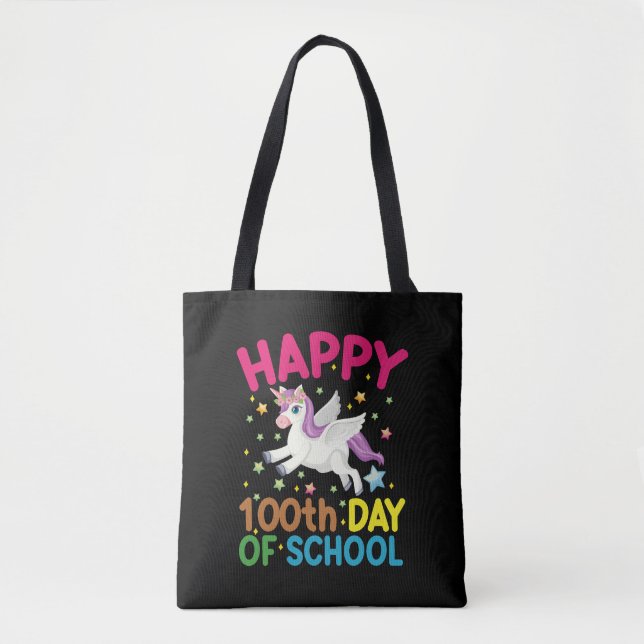 Math Formula 100 Days Of School Funny Math Teacher Tote Bag (Front)
