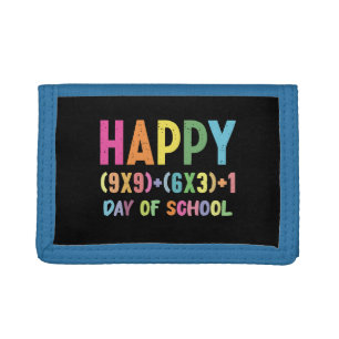 Math Formula 100 Days Of School Funny Math Teacher Tri-fold Wallet
