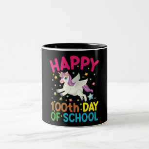 Math Formula 100 Days Of School Funny Math Teacher Two-Tone Coffee Mug