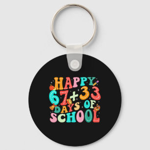 Math Formula 100 Days Of School Funny Teacher 67 1 Keychain