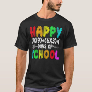Math Formula 100 Days Of School Gift Teachers Boy T-Shirt