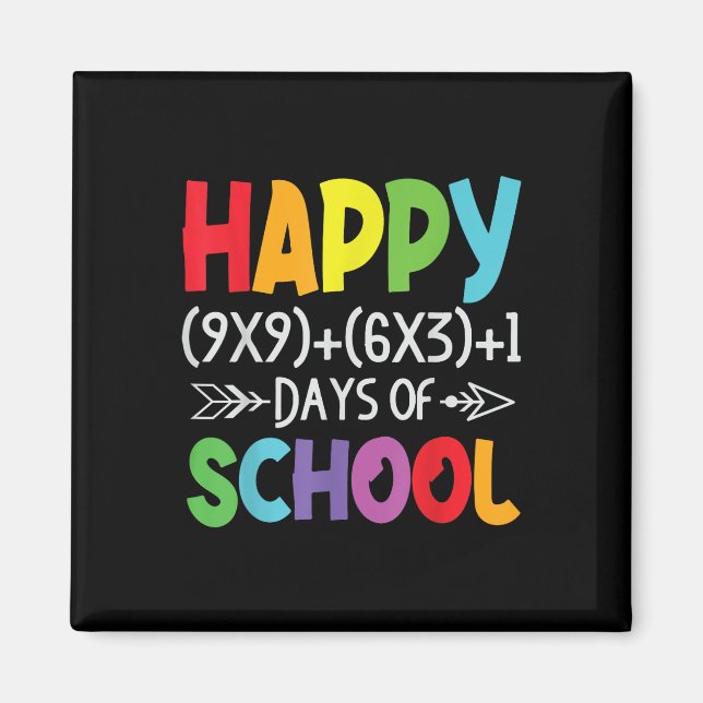 Math Formula 100 Days Of School Gifts Math Teacher Magnet (Front)