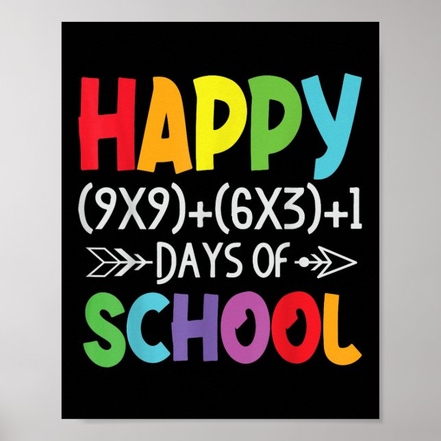 Math Formula 100 Days Of School Gifts Math Teacher Poster (Front)