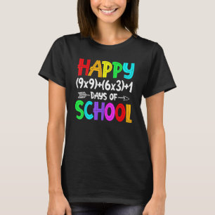 Math Formula 100 Days Of School  Math Teacher 100t T-Shirt