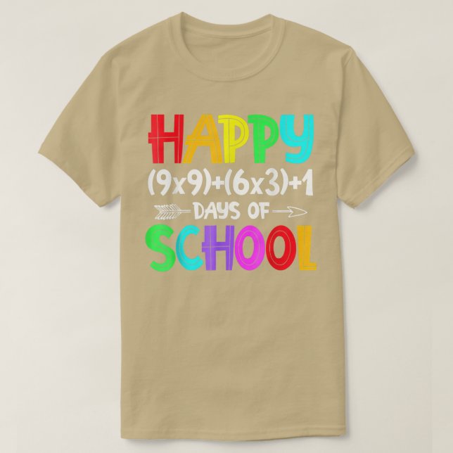 Math Formula 100 Days Of School  Math Teacher 100t T-Shirt (Design Front)