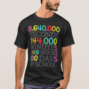 Math Formula 100 Days Of School Math Teacher Kids T-Shirt