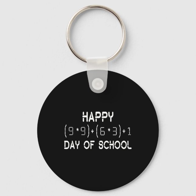 Math Formula 100 Days Of School Math Teacher Stude Keychain (Front)