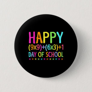 Math Formula 100 Days Of School Teacher Boy Girl Button