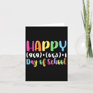 Math Formula 100 Days Of School Teacher Boy Girl  Card