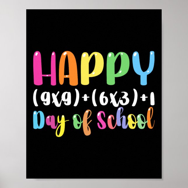 Math Formula 100 Days Of School Teacher Boy Girl  Poster (Front)
