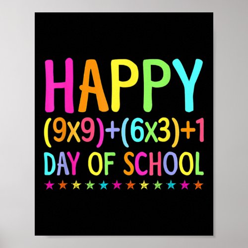 Math Formula 100 Days Of School Teacher Boy Girl  Poster