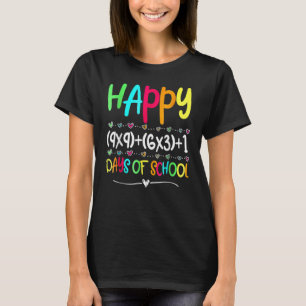 Math Formula 100 Days Of School  Teacher Boy Girl T-Shirt