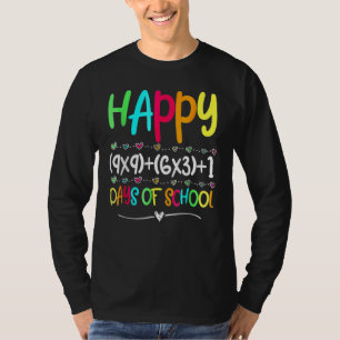 Math Formula 100 Days Of School  Teacher Boy Girl T-Shirt