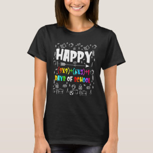 Math Formula 100 Days Of School  Teacher Boy Girl T-Shirt
